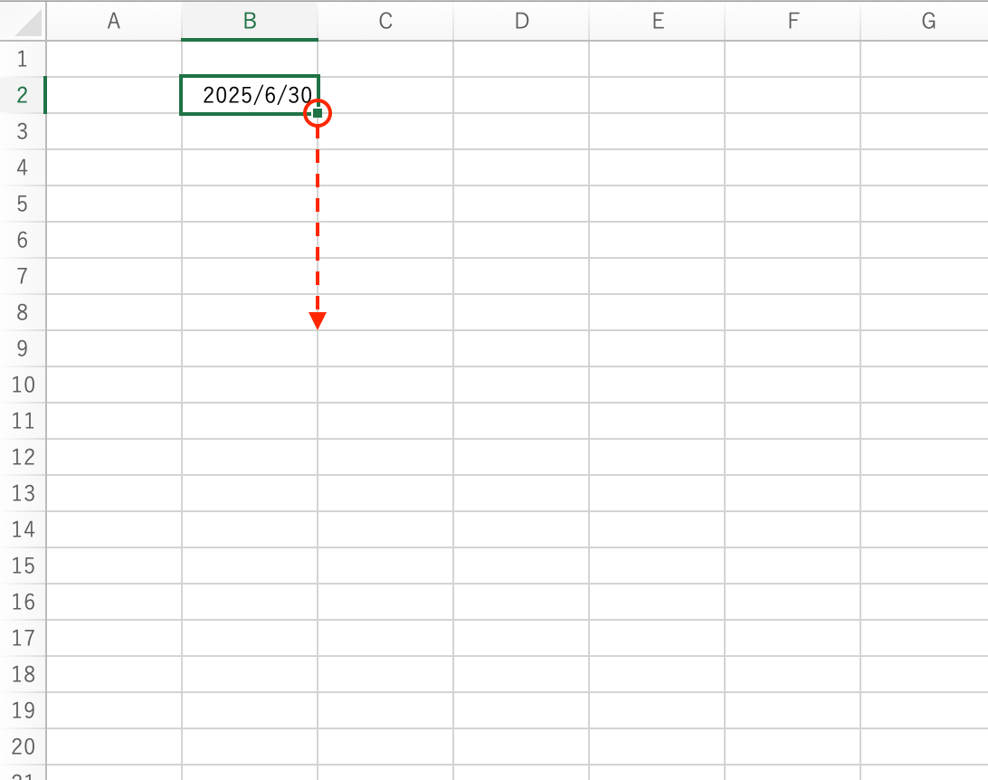 エクセルで日付を連続で自動入力する方法（曜日、週単位、月単位）